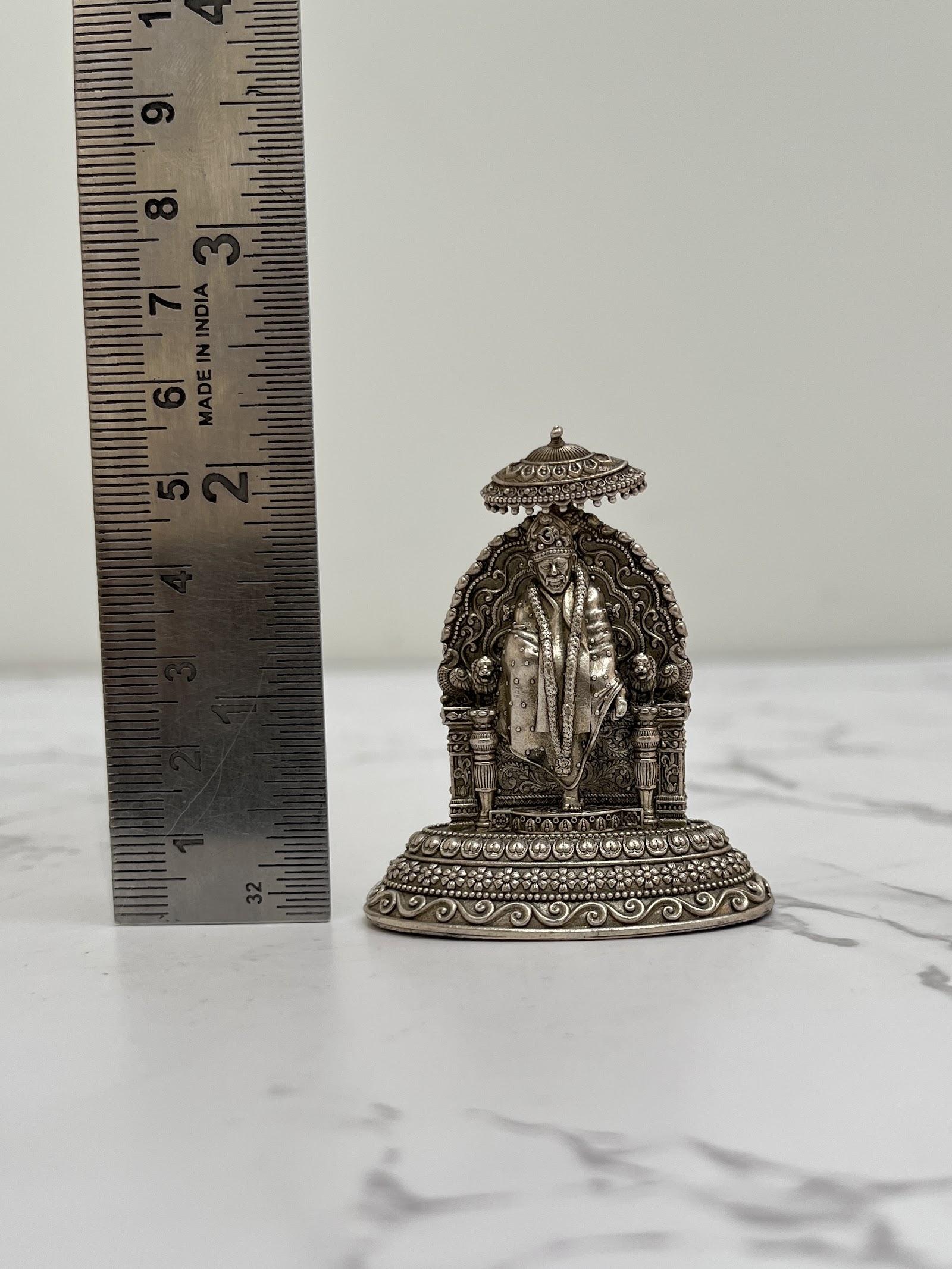 Silver Sai Baba Idol, sterling silver
