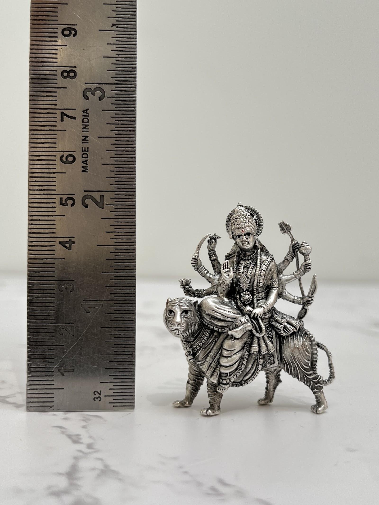 Silver Durga Maa Idol, sterling silver
