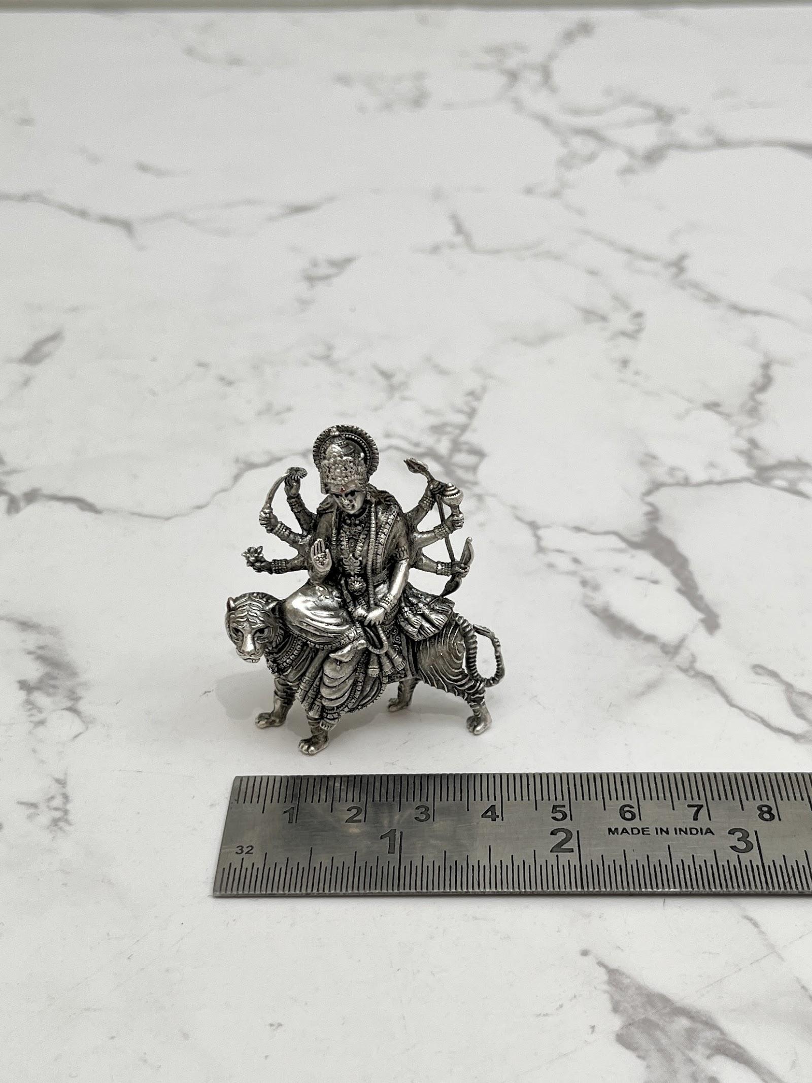Silver Durga Maa Idol, sterling silver