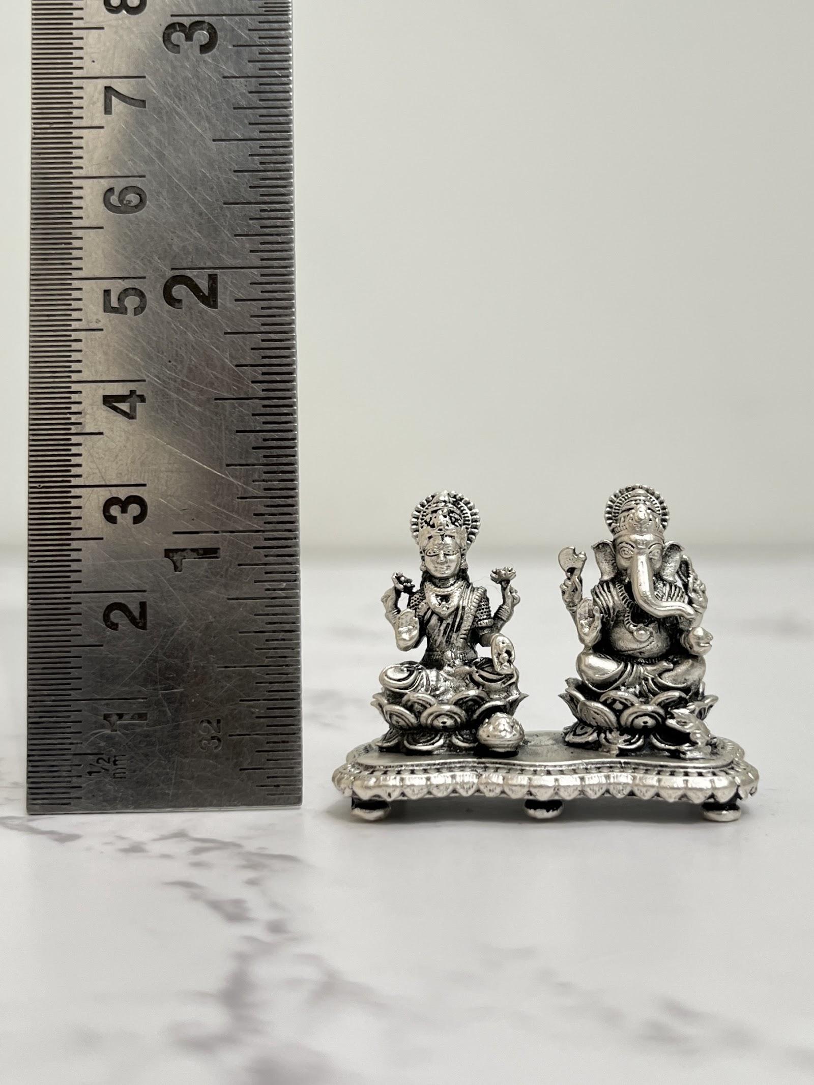 Silver Lakshmi Ganesh Idol · 34 g, sterling silver