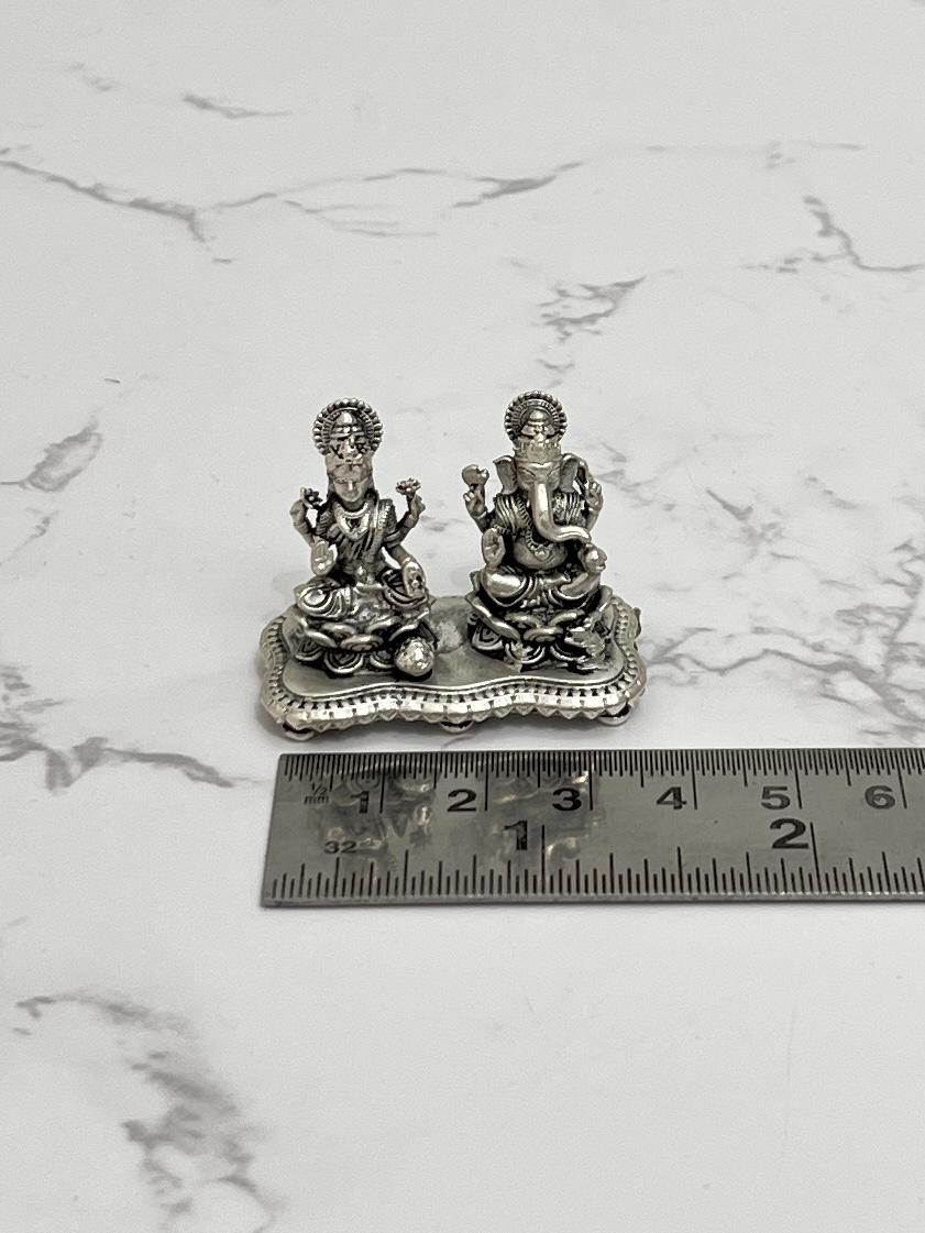 Silver Lakshmi Ganesh Idol · 34 g, sterling silver