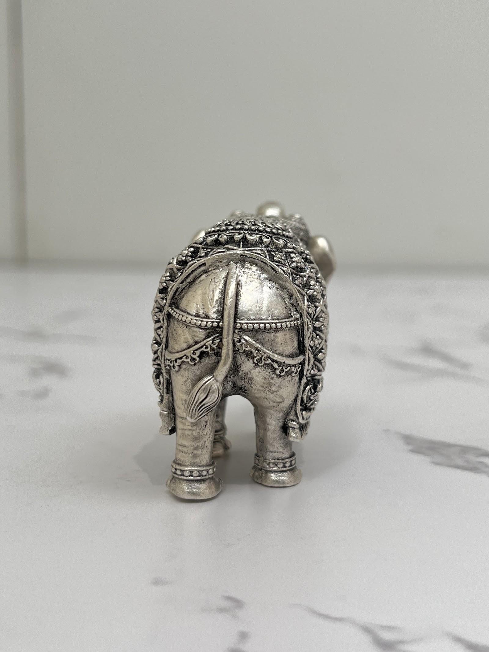 Silver Elephant Figurine, sterling silver