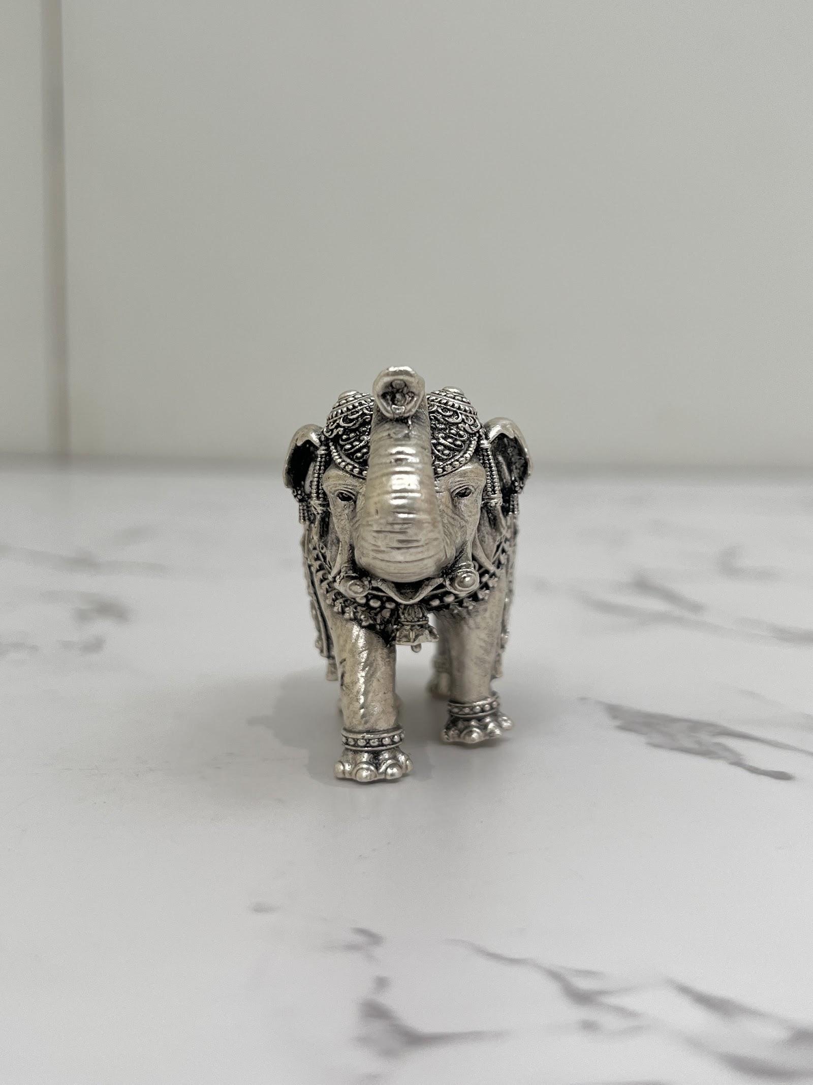 Silver Elephant Figurine, sterling silver