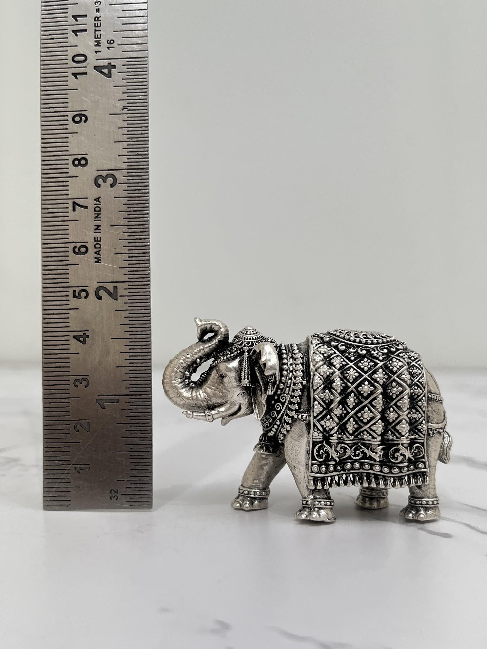 Silver Elephant Figurine, sterling silver