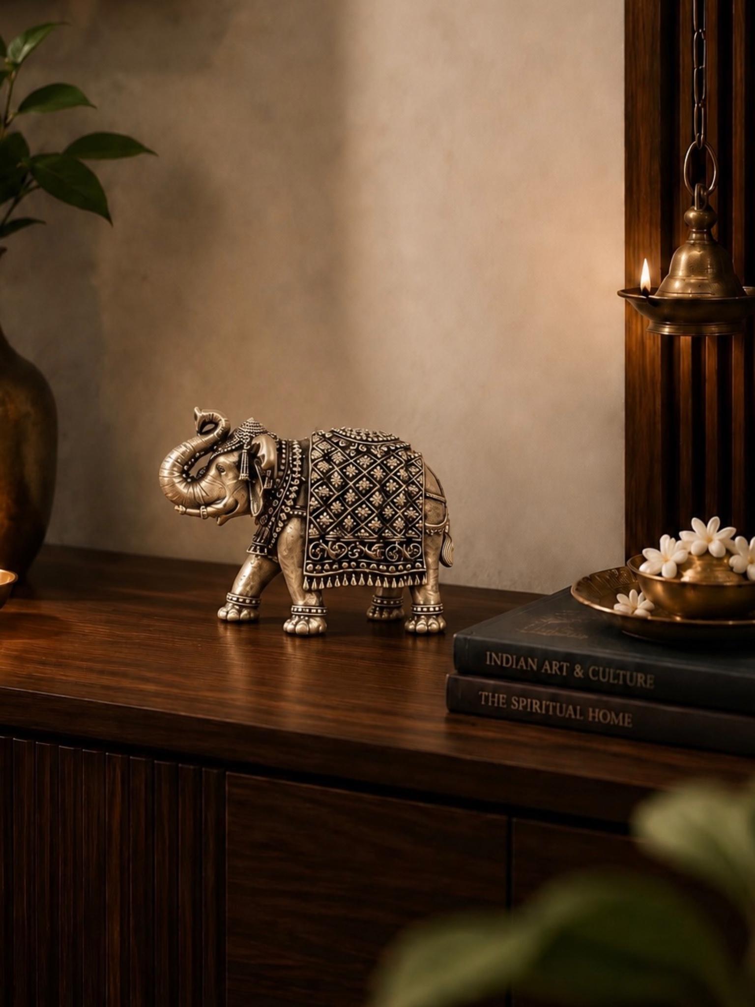 Silver Elephant Figurine, sterling silver