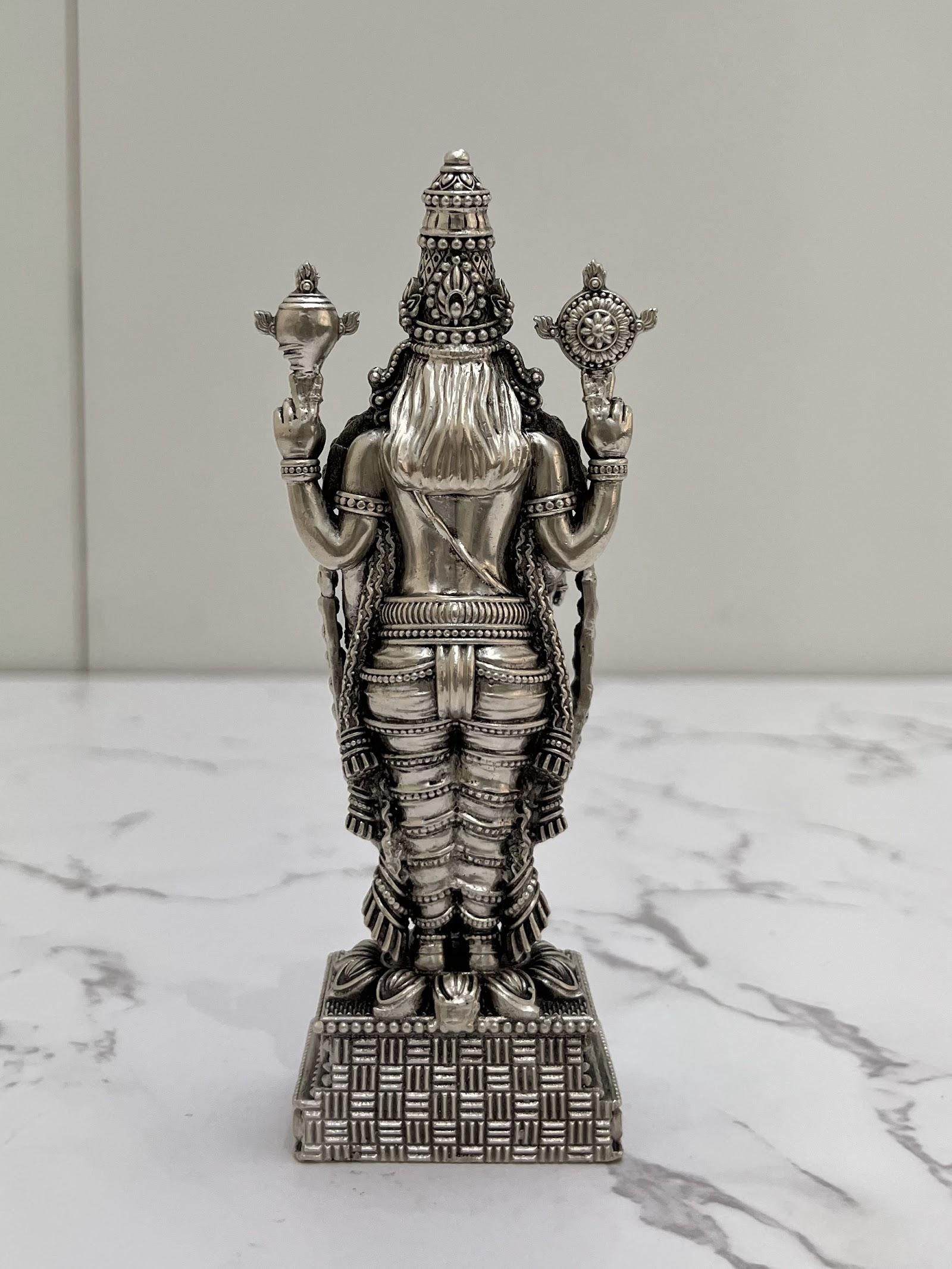 Silver Tirupati Balaji Idol · 266 g, sterling silver