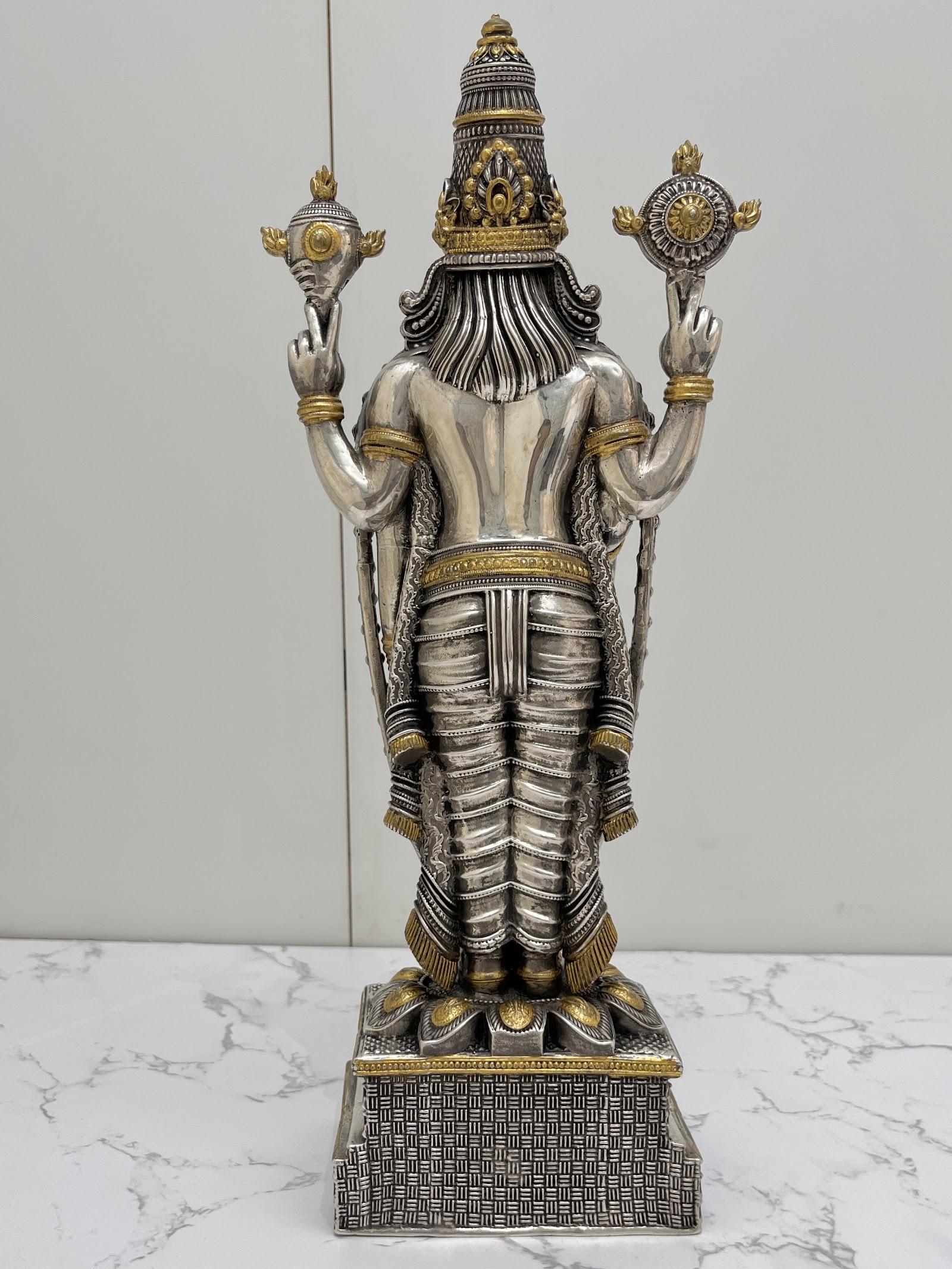 Silver Tirupati Balaji Idol · 2975 g, sterling silver