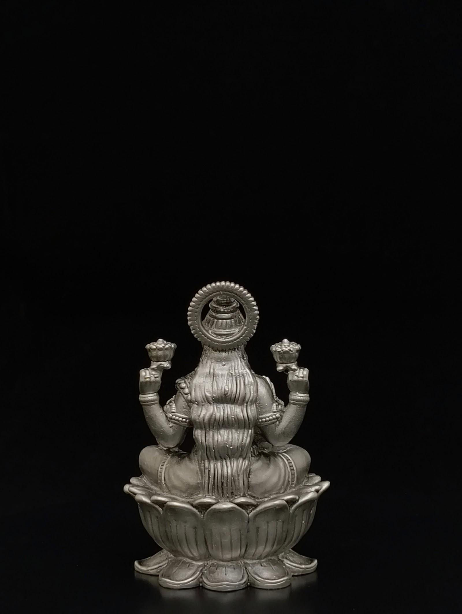 Silver Lakshmi Idol, sterling silver