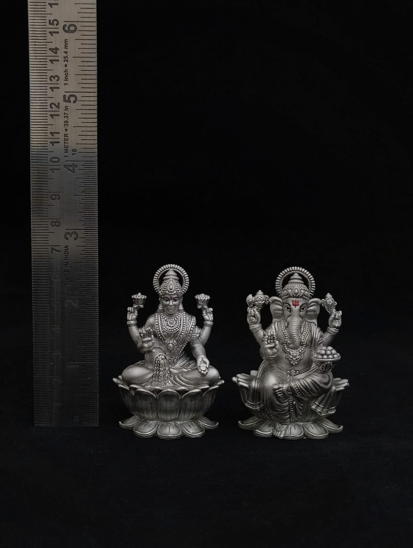 Silver Lakshmi Idol, sterling silver