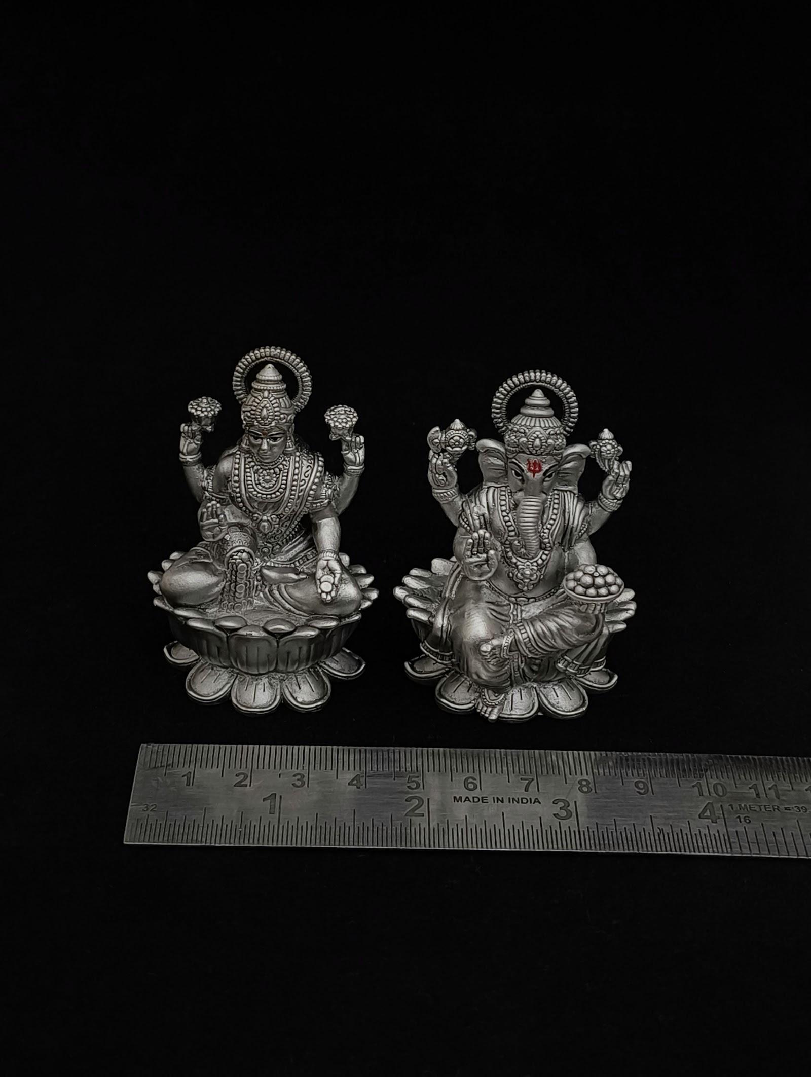 Silver Lakshmi Idol, sterling silver