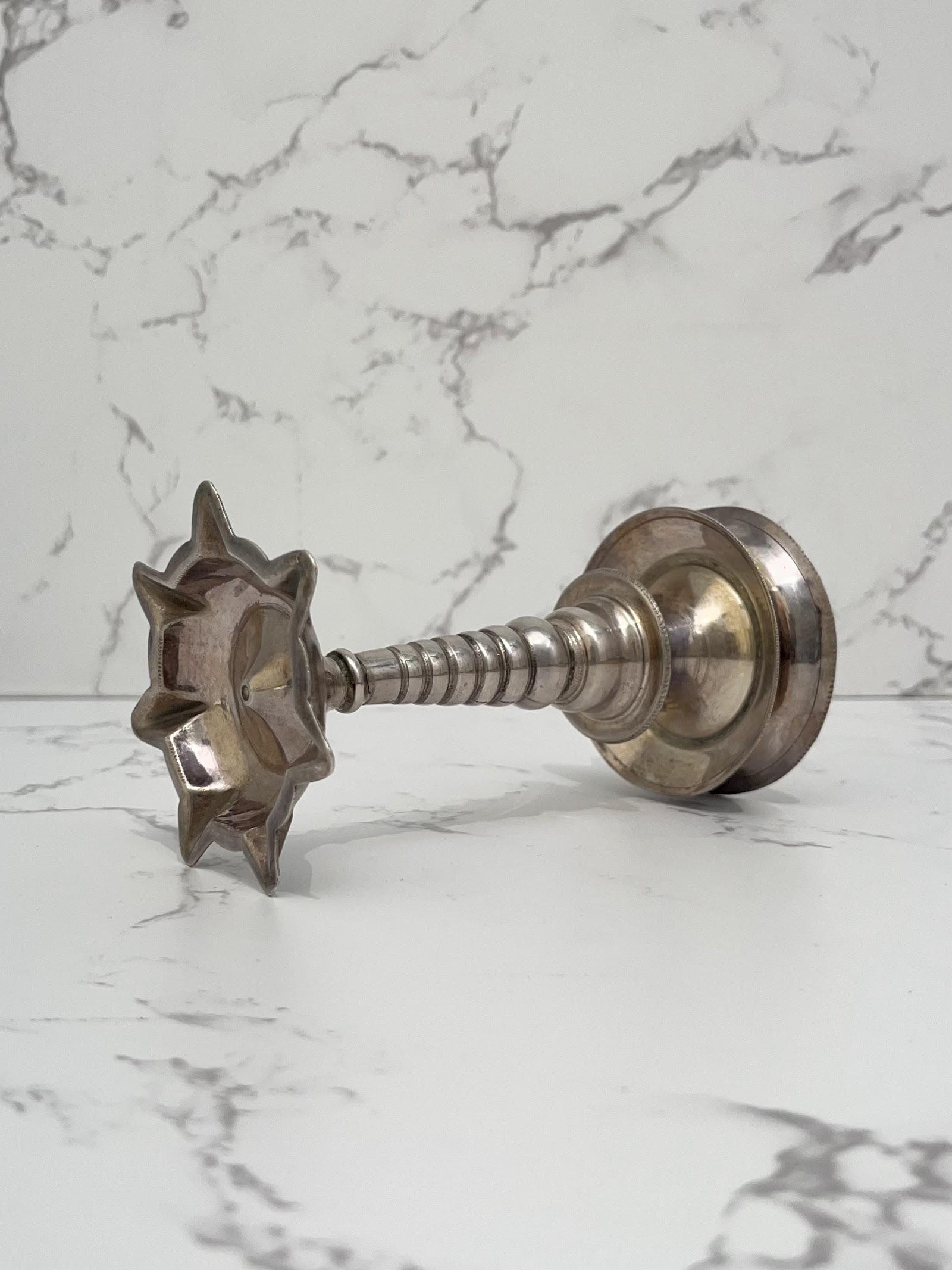 Silver Vilakku Diya, sterling silver