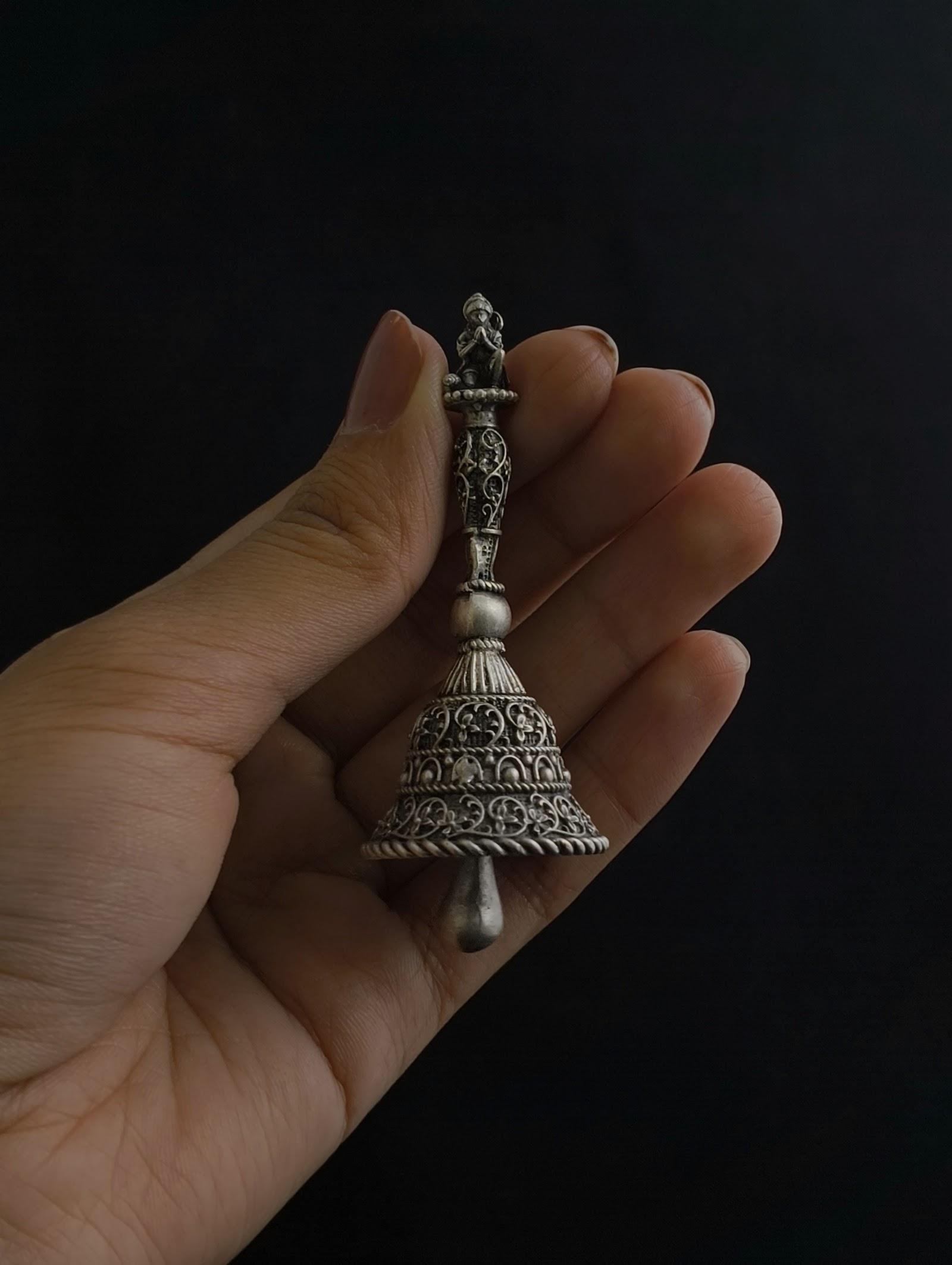 Silver Temple Bell, sterling silver