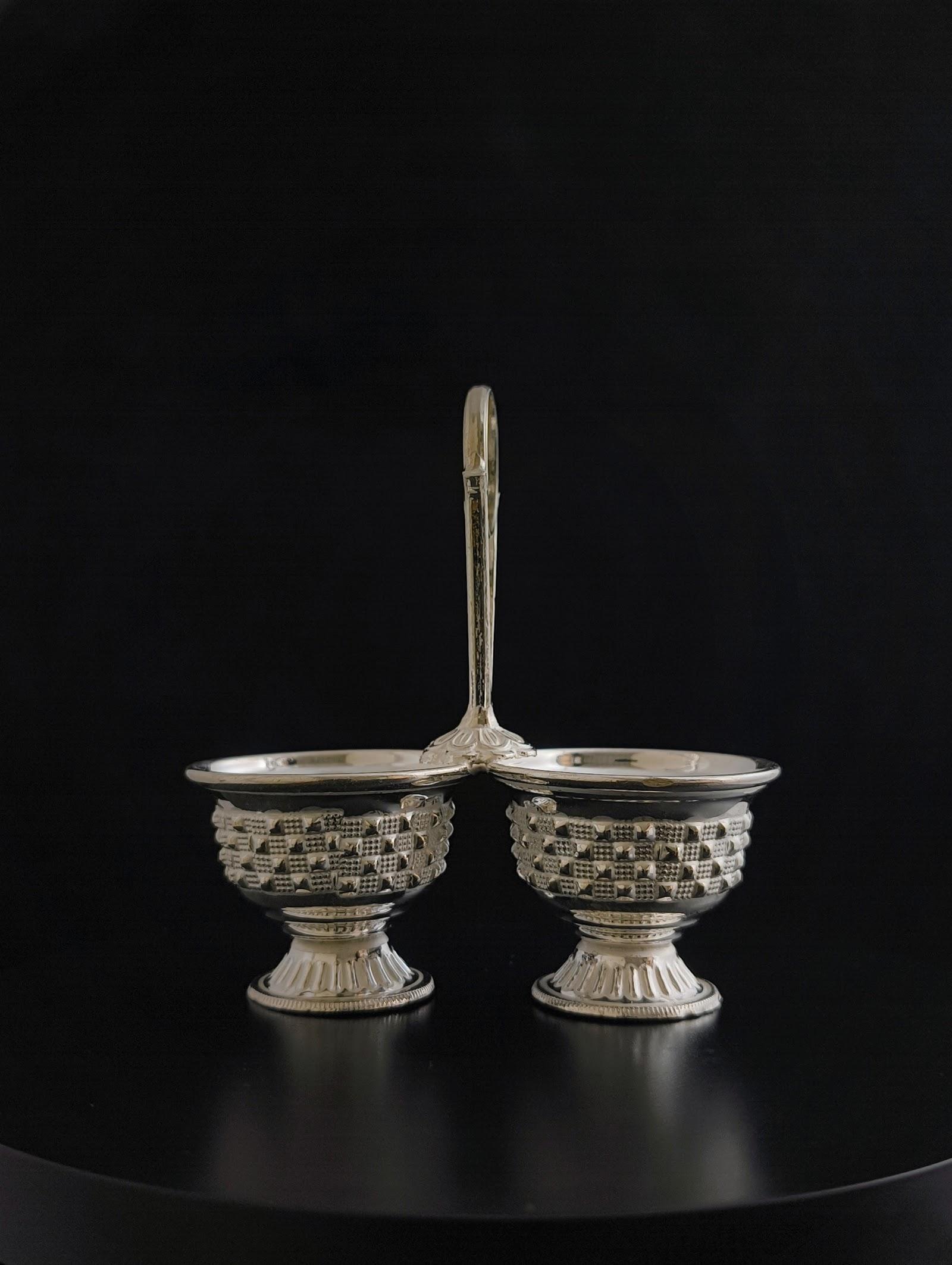 Silver Roli Chawal Basket, sterling silver