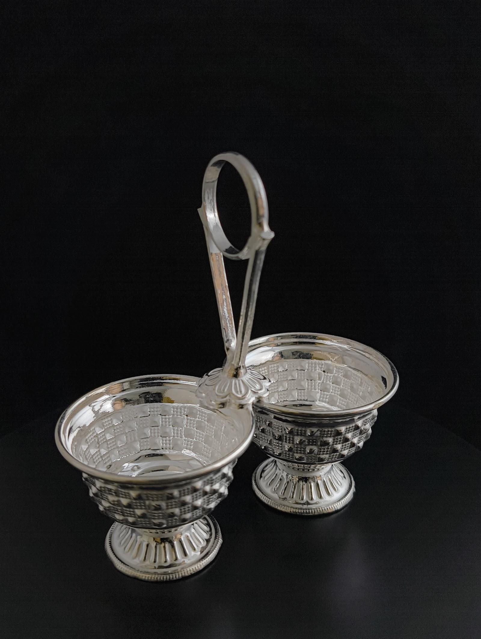 Silver Roli Chawal Basket, sterling silver