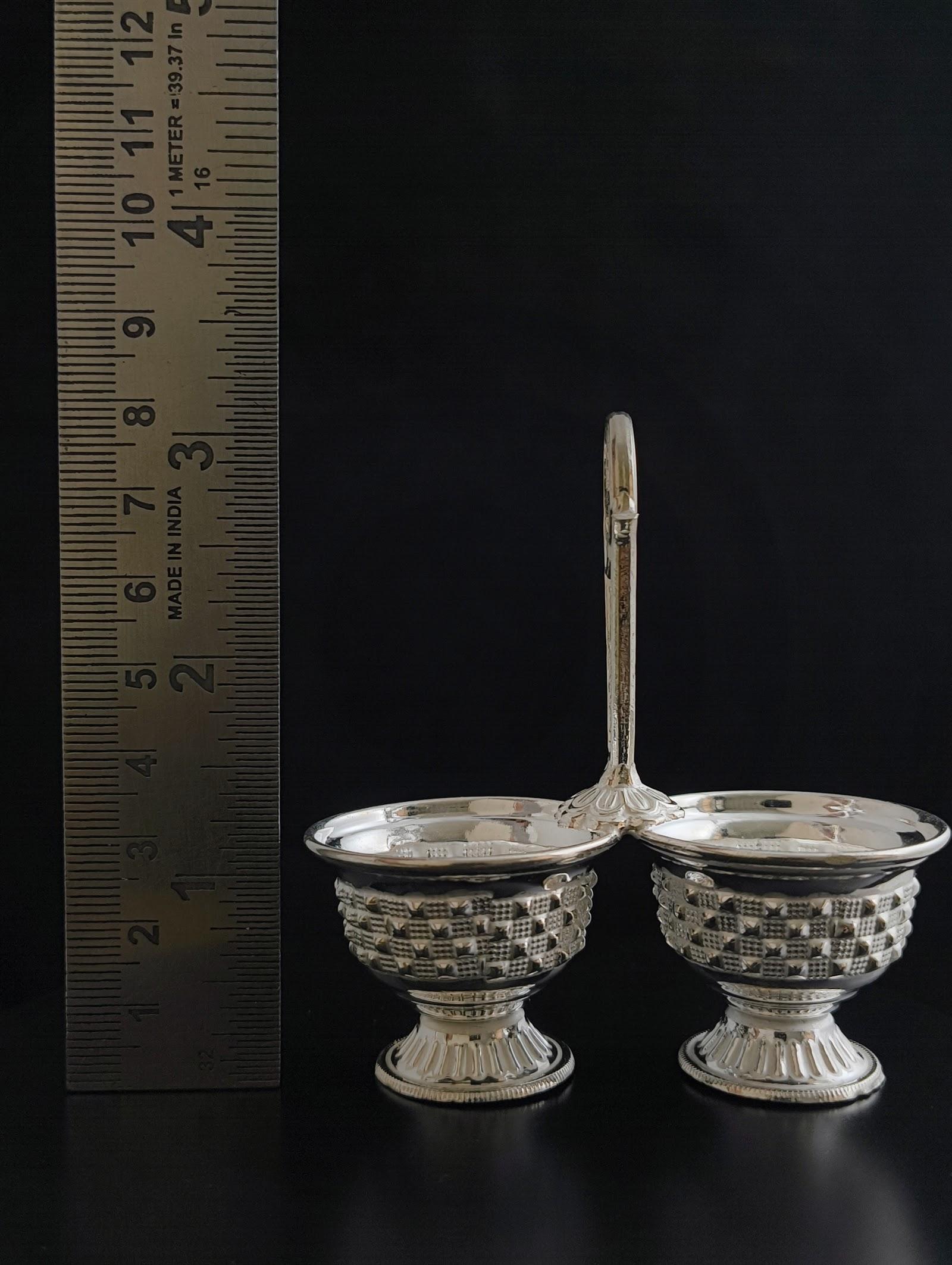 Silver Roli Chawal Basket, sterling silver