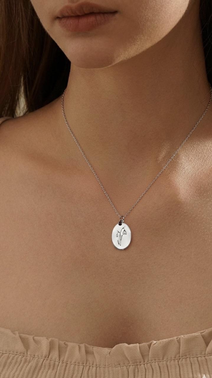 Birth Flower Necklace — January
