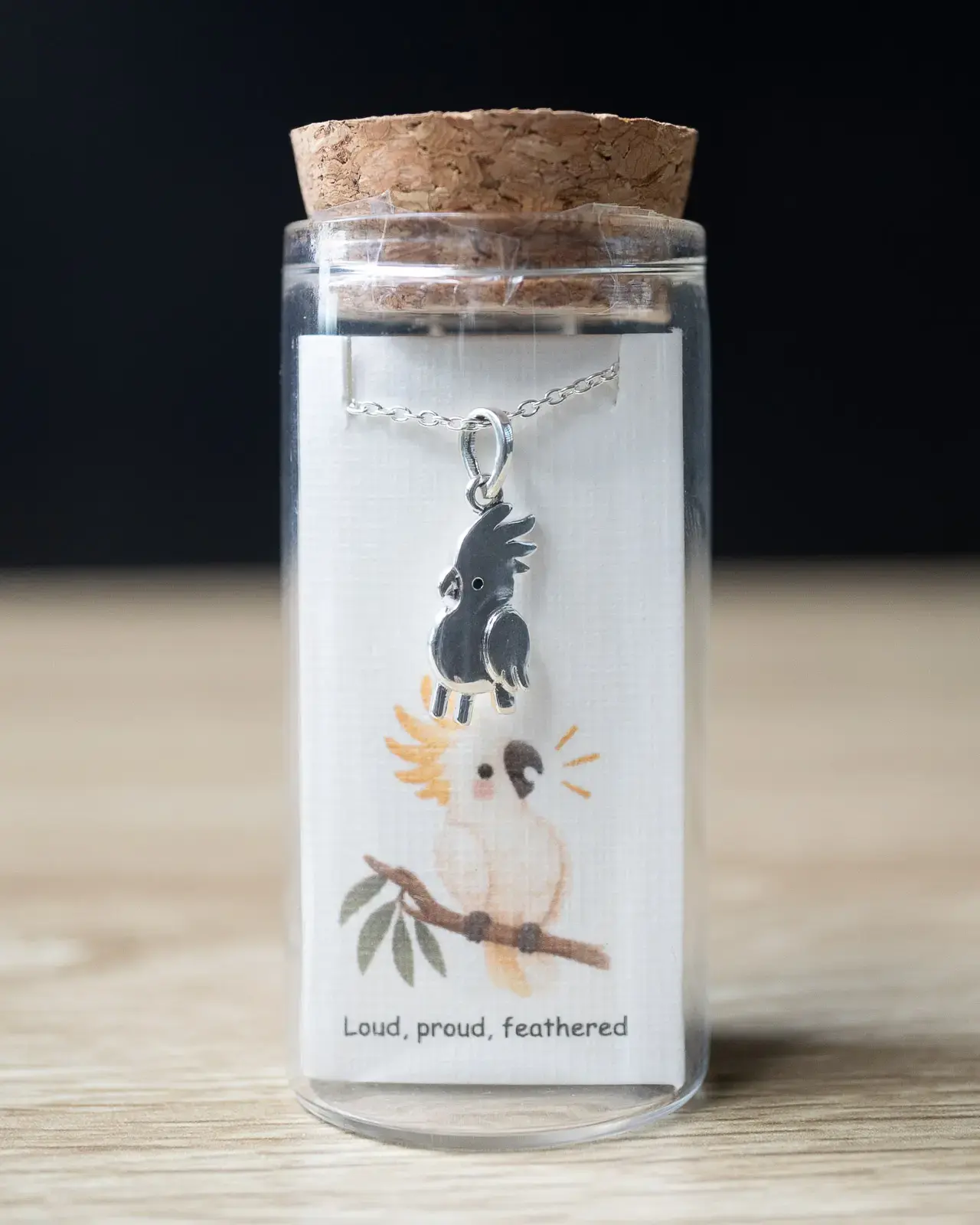 Cockatoo Pendant — With chain