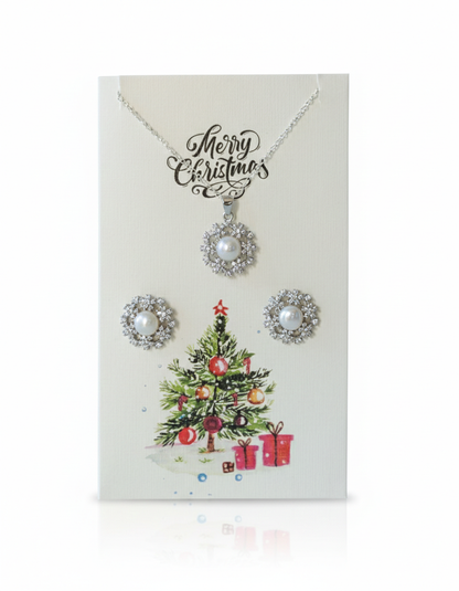 CHRISTMAS PEARL NECKLACE SET