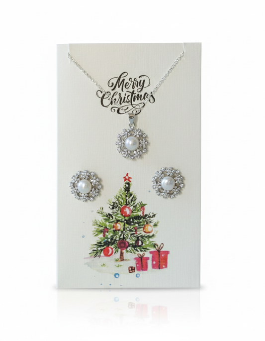 CHRISTMAS PEARL NECKLACE SET