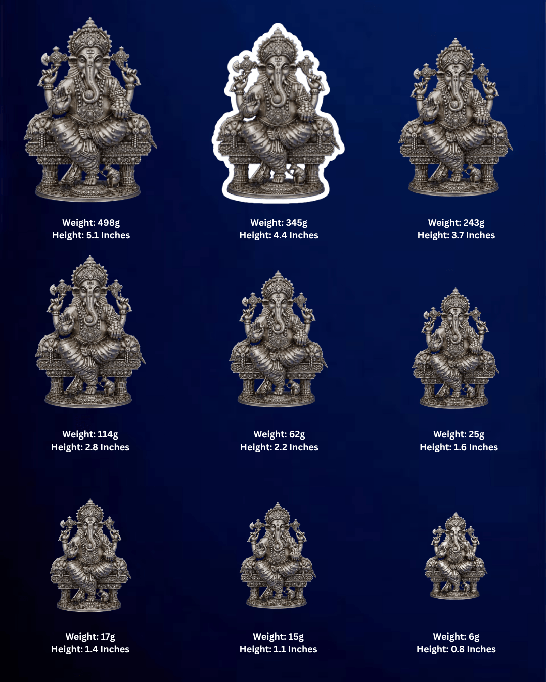 SILVER GANESHA IDOL