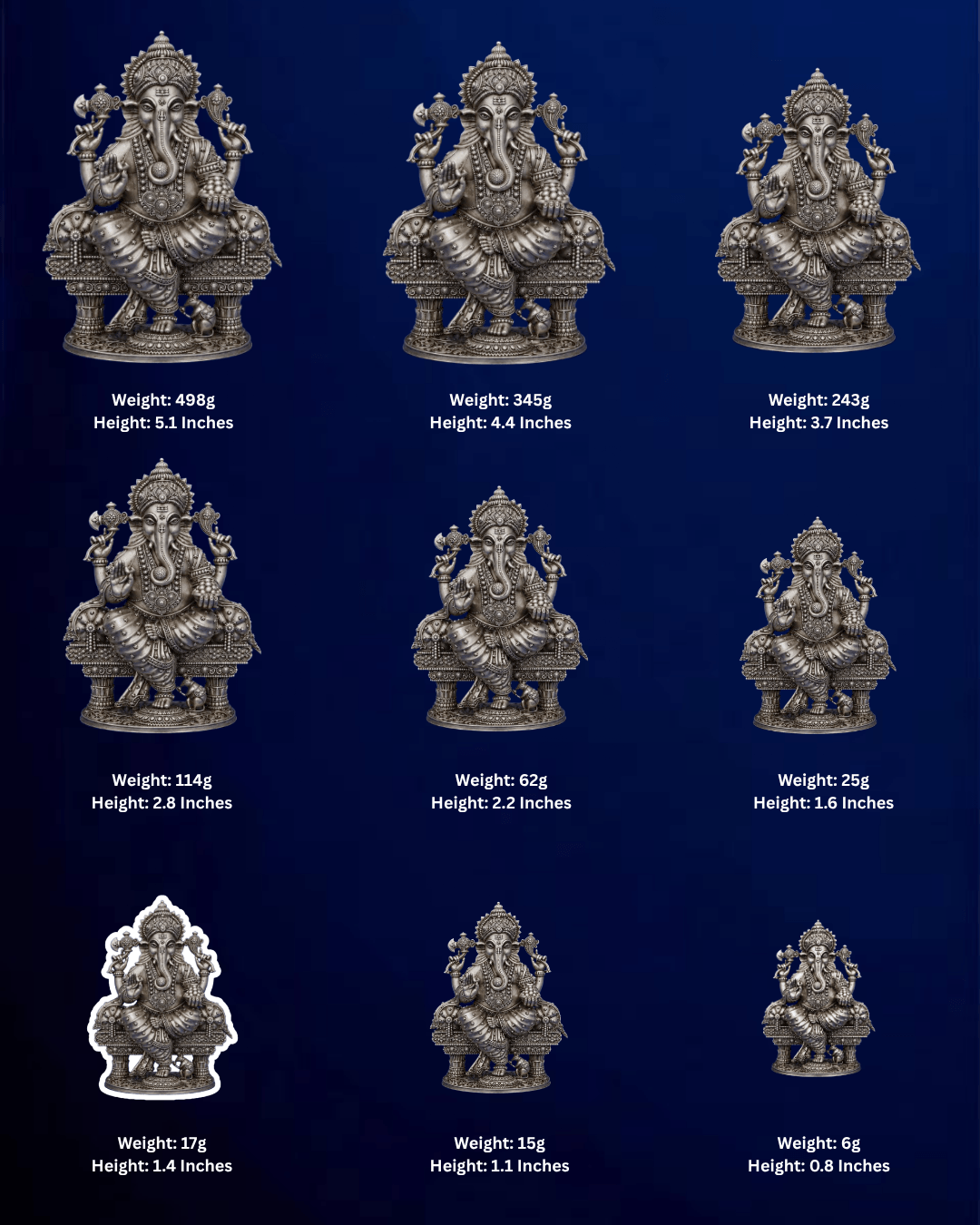 SILVER GANESHA IDOL