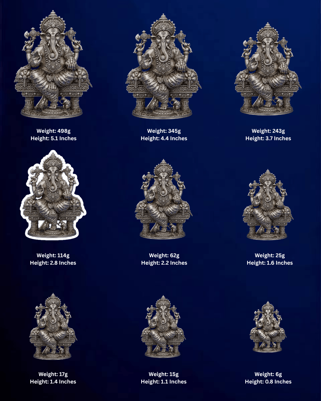 SILVER GANESHA IDOL