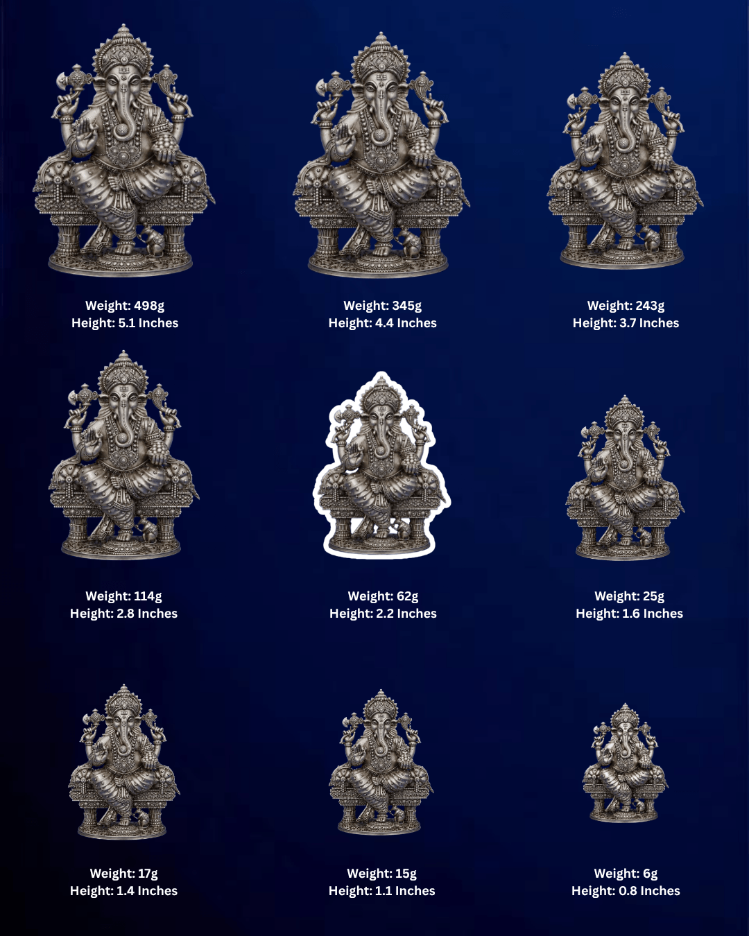 SILVER GANESHA IDOL
