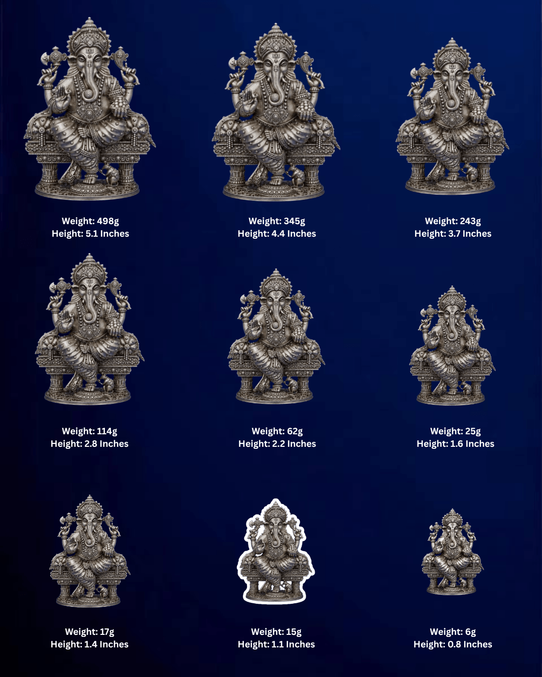 SILVER GANESHA IDOL