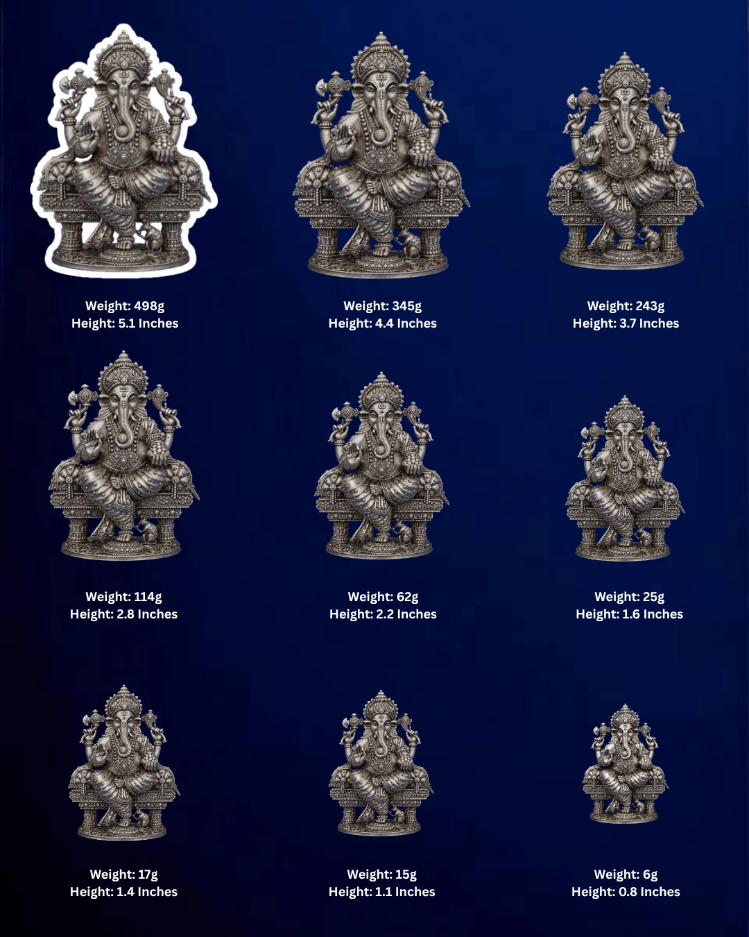 SILVER GANESHA IDOL