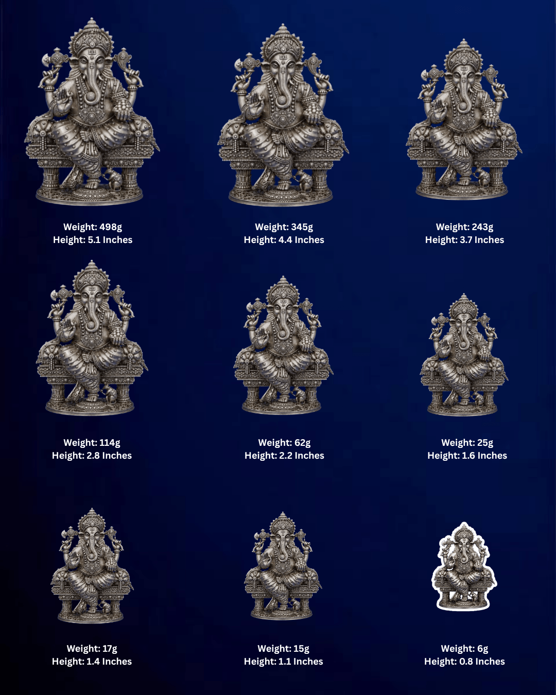 SILVER GANESHA IDOL