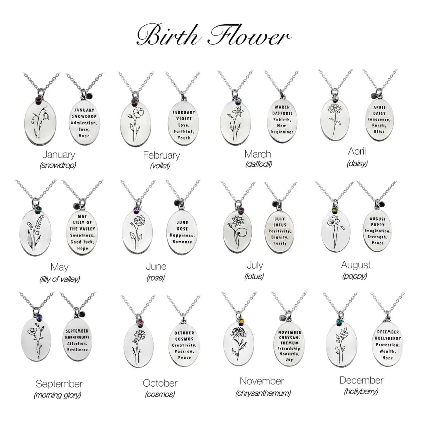 BIRTH FLOWER NECKLACE