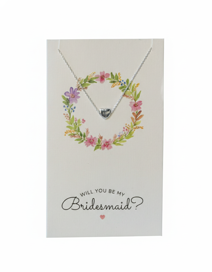 BRIDESMAID HEART NECKLACE