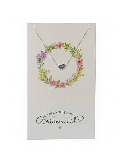 BRIDESMAID HEART NECKLACE
