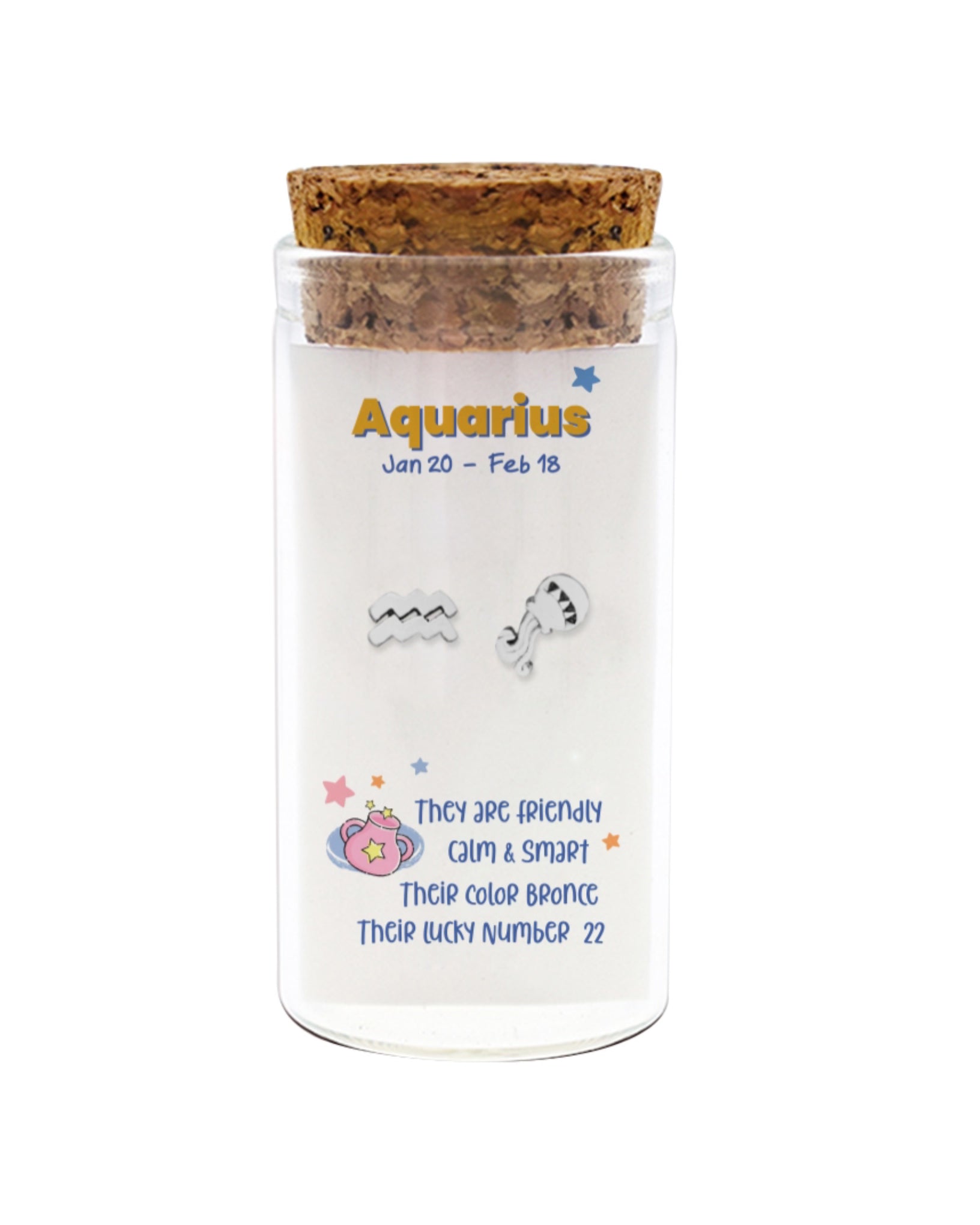 925 sterling silver zodiac stud earrings for all signs in glass jar with cork lid – zodiac stud earrings