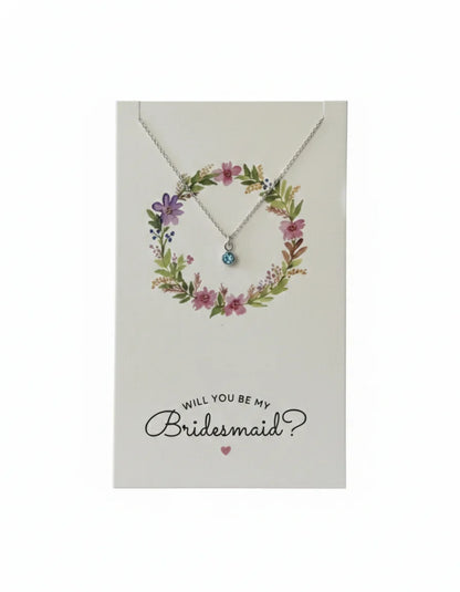 BRIDESMAID BIRTHSTONE NECKLACE