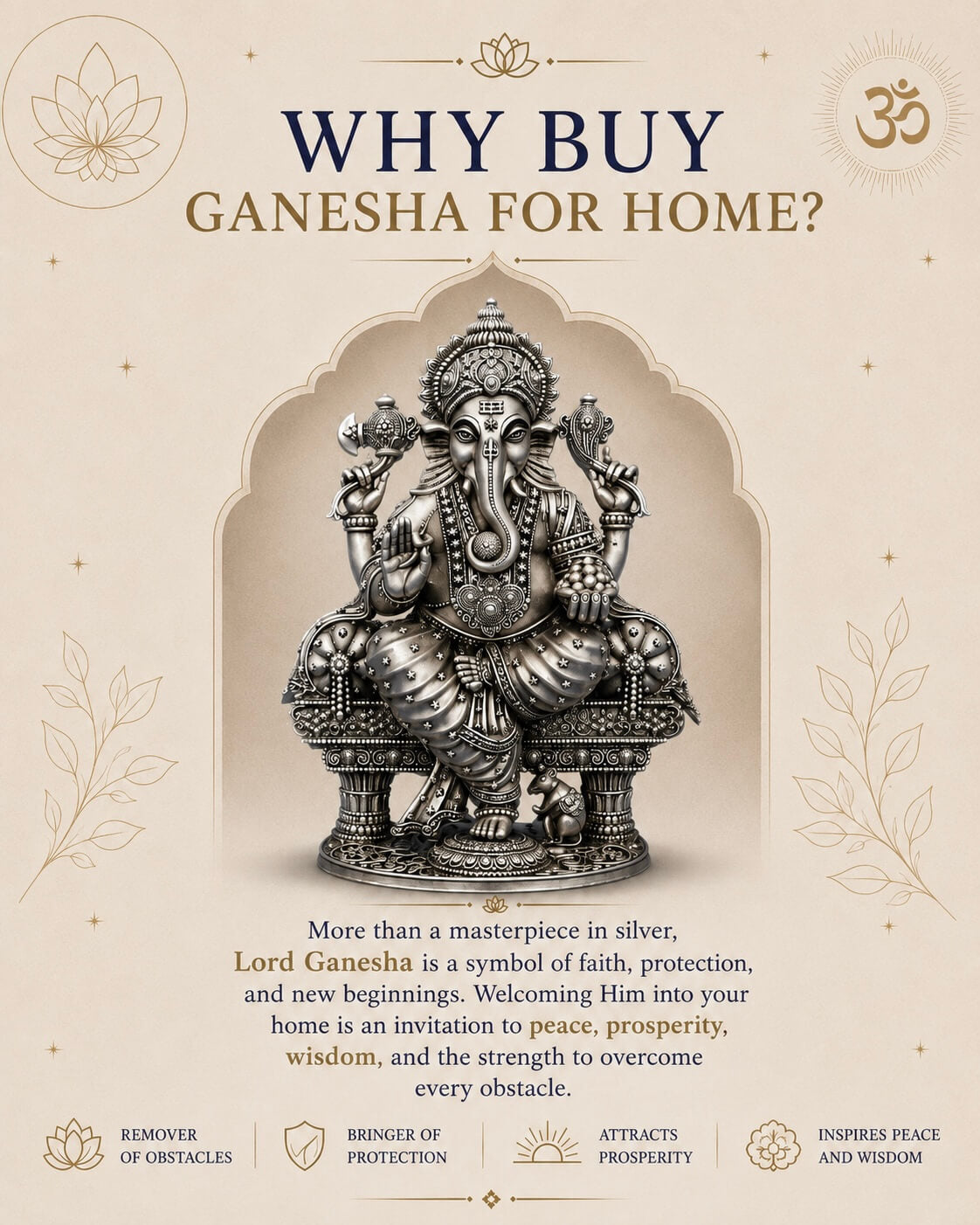 SILVER GANESHA IDOL