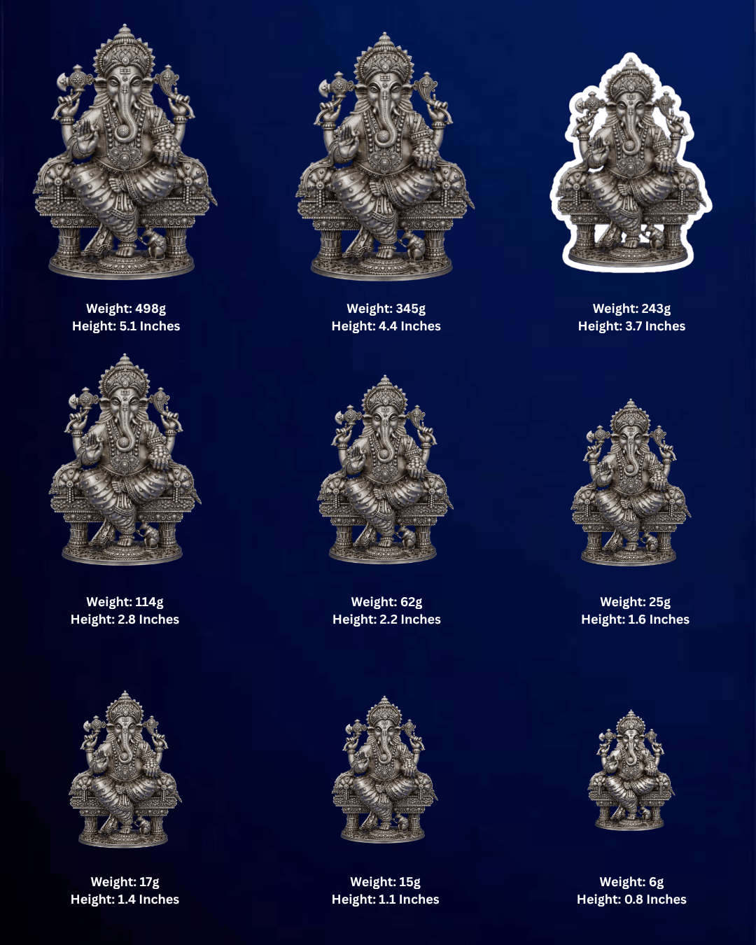 SILVER GANESHA IDOL