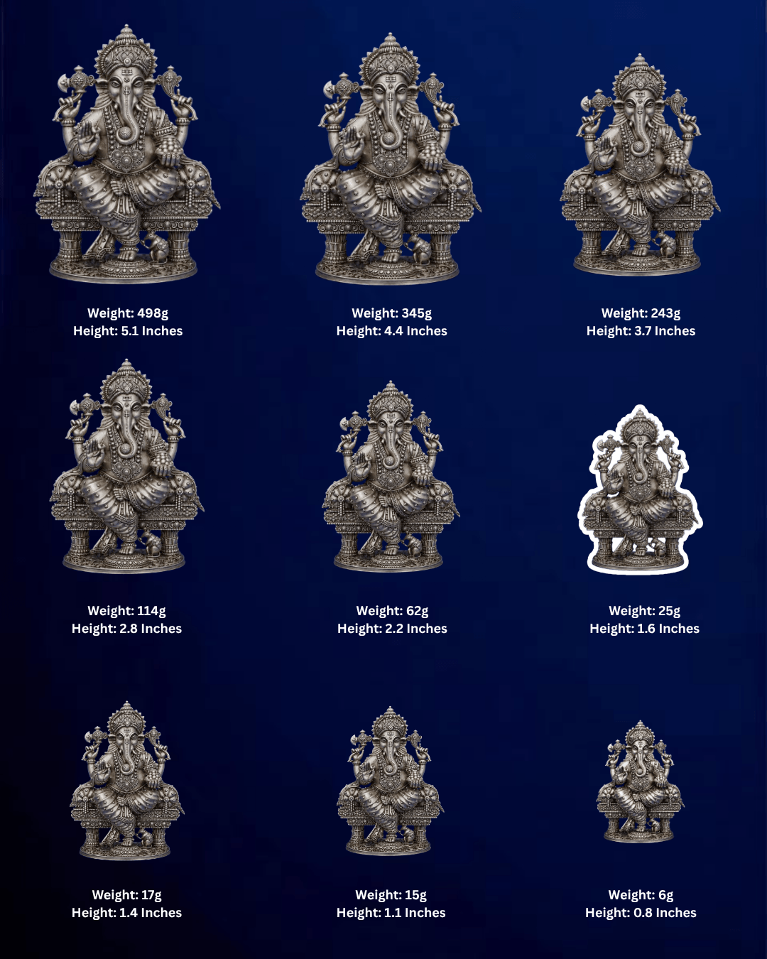 SILVER GANESHA IDOL