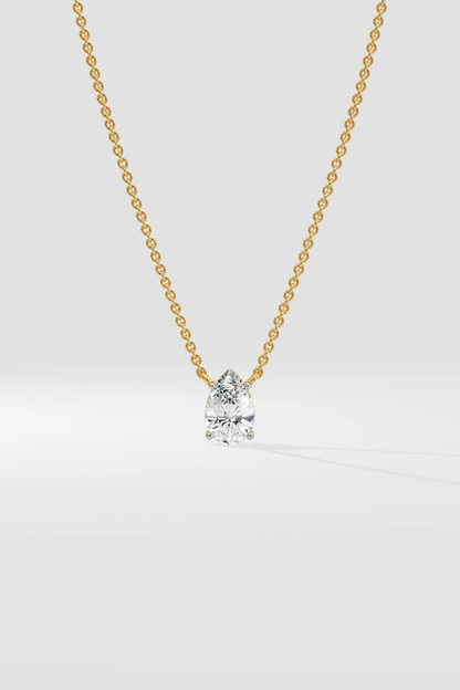 PEAR SOLITAIRE NECKLACE