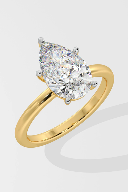 PEAR SOLITAIRE RING
