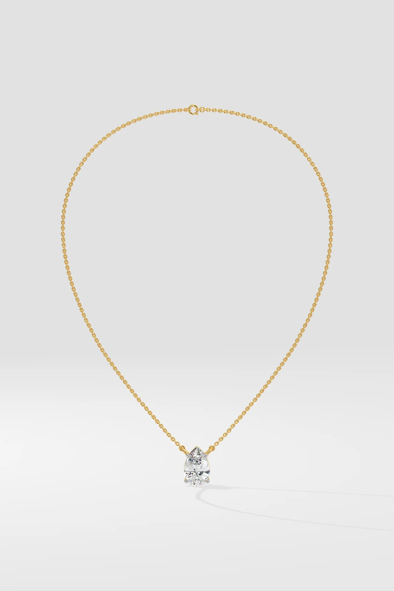 PEAR SOLITAIRE NECKLACE