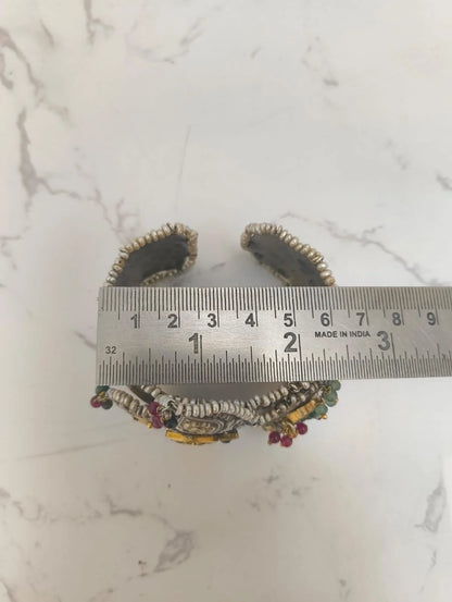 SILVER BRIDAL CUFF KADA