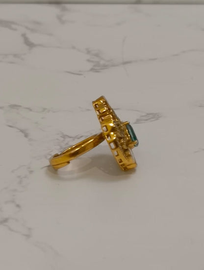 PEACOCK MOISSANITE RING