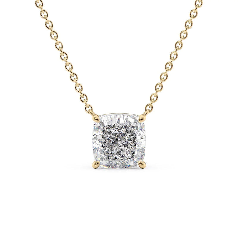 CUSHION SOLITAIRE NECKLACE