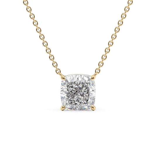 CUSHION SOLITAIRE NECKLACE