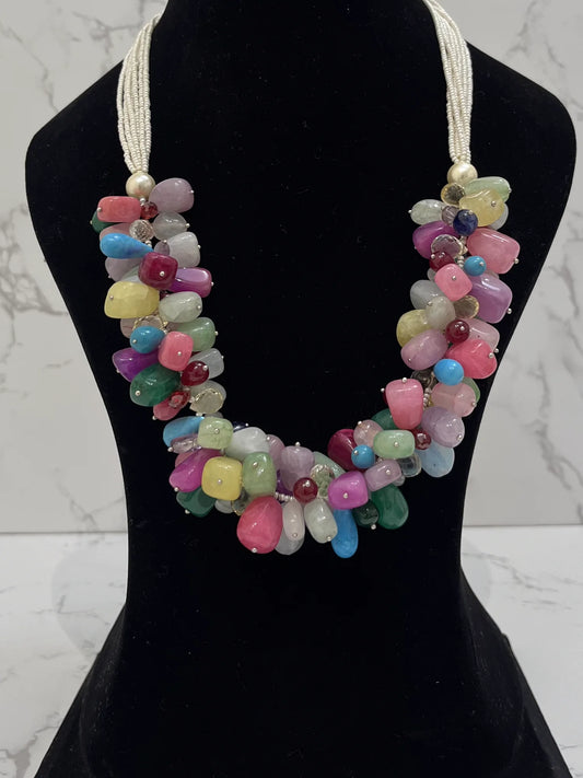 MULTICOLOUR STONE NECKLACE