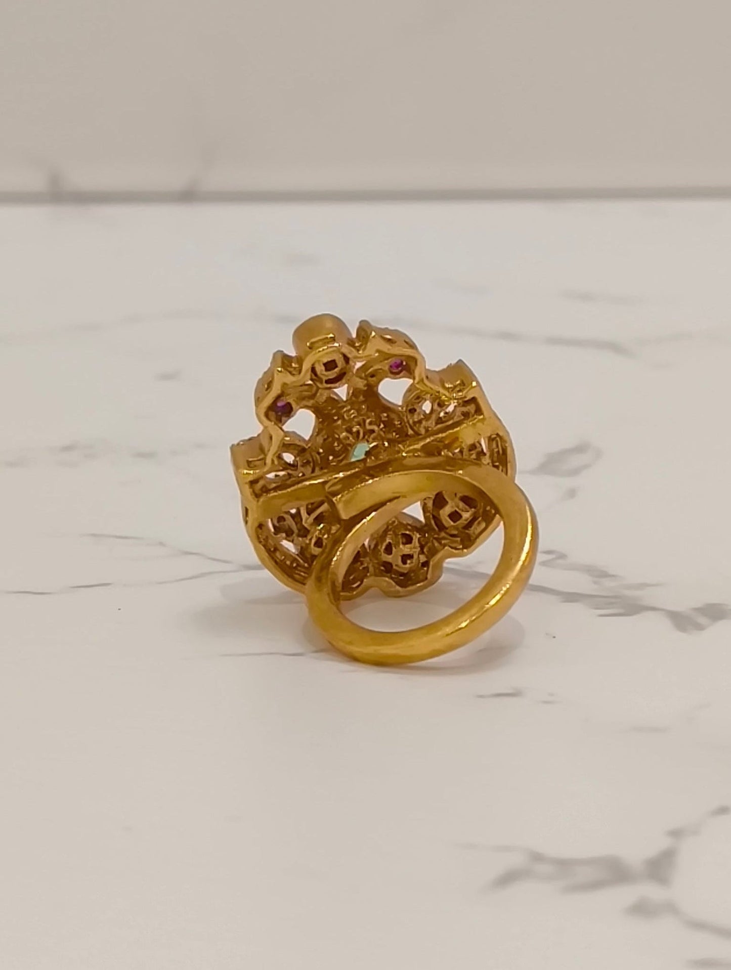 PEACOCK MOISSANITE RING