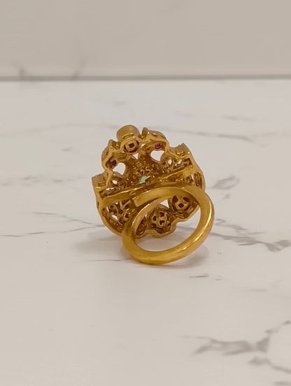PEACOCK MOISSANITE RING