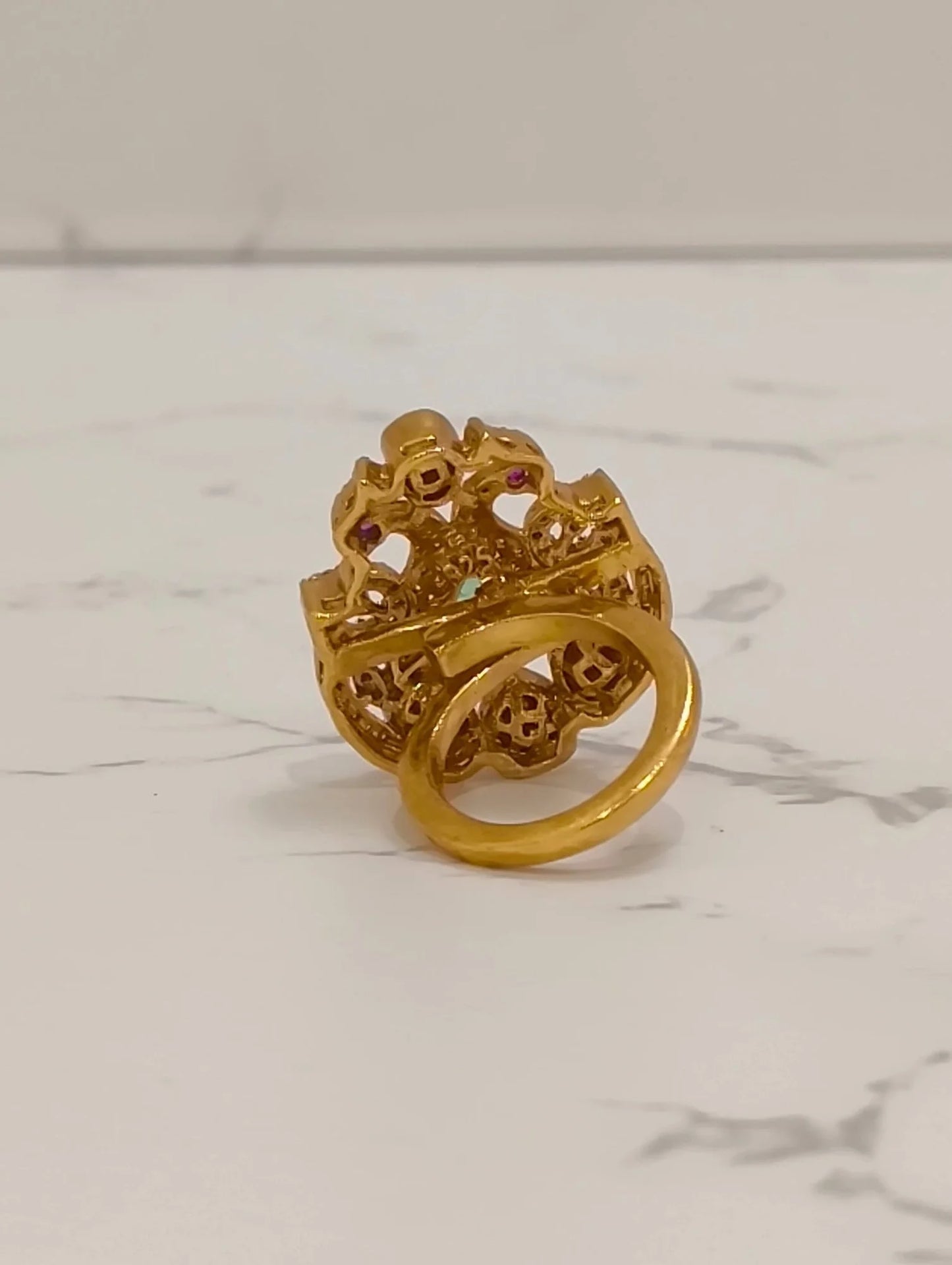 PEACOCK MOISSANITE RING