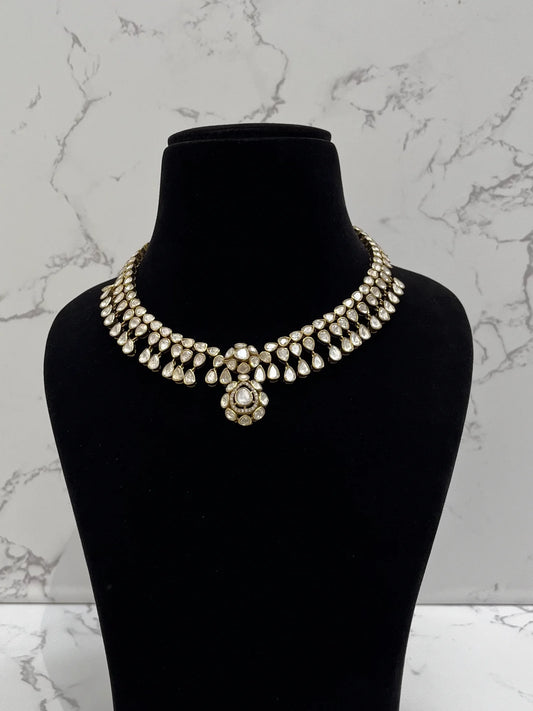 MOISSANITE POLKI NECKLACE